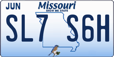MO license plate SL7S6H