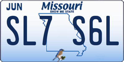 MO license plate SL7S6L