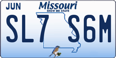 MO license plate SL7S6M