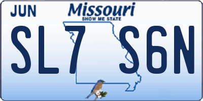 MO license plate SL7S6N