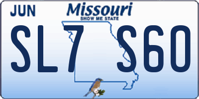 MO license plate SL7S6O