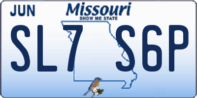 MO license plate SL7S6P