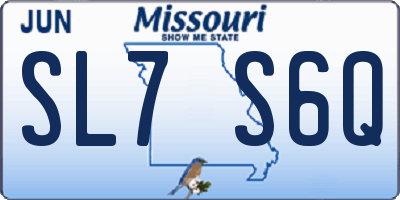 MO license plate SL7S6Q
