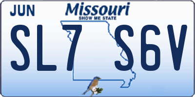 MO license plate SL7S6V