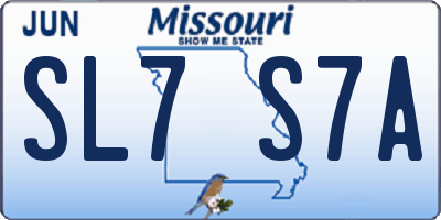MO license plate SL7S7A