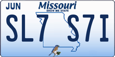 MO license plate SL7S7I