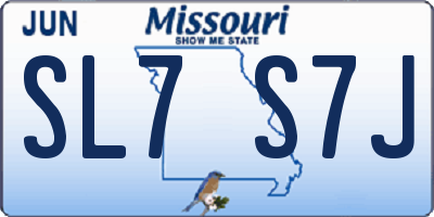MO license plate SL7S7J