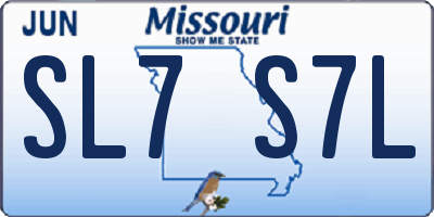 MO license plate SL7S7L