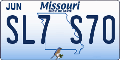 MO license plate SL7S7O