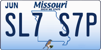 MO license plate SL7S7P