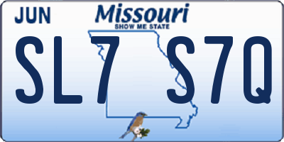 MO license plate SL7S7Q
