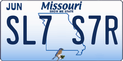 MO license plate SL7S7R