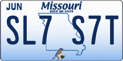 MO license plate SL7S7T