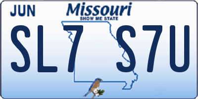 MO license plate SL7S7U