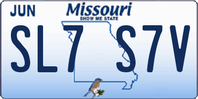 MO license plate SL7S7V