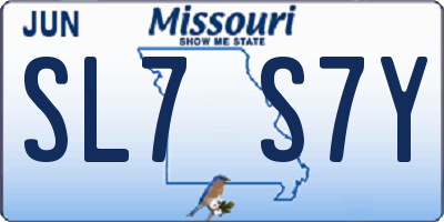 MO license plate SL7S7Y