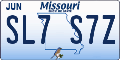 MO license plate SL7S7Z