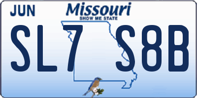 MO license plate SL7S8B