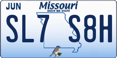 MO license plate SL7S8H