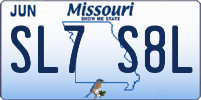 MO license plate SL7S8L