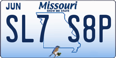 MO license plate SL7S8P