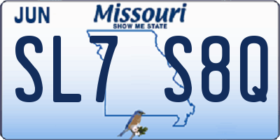 MO license plate SL7S8Q