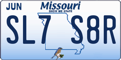 MO license plate SL7S8R