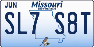 MO license plate SL7S8T