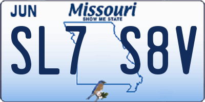 MO license plate SL7S8V