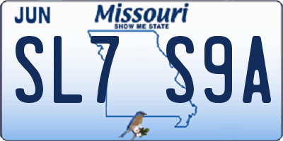 MO license plate SL7S9A