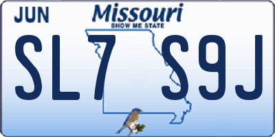 MO license plate SL7S9J