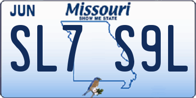 MO license plate SL7S9L