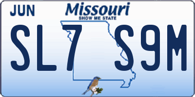 MO license plate SL7S9M