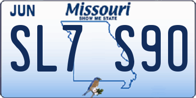MO license plate SL7S9O