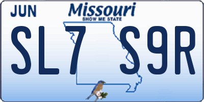 MO license plate SL7S9R