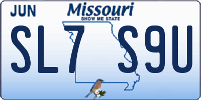 MO license plate SL7S9U