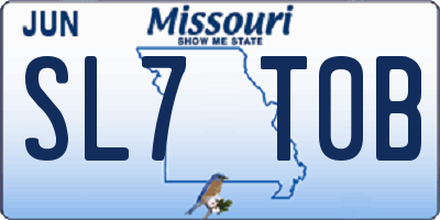 MO license plate SL7T0B