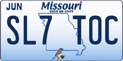 MO license plate SL7T0C