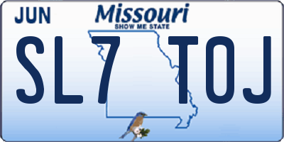 MO license plate SL7T0J