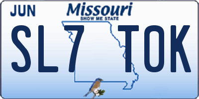 MO license plate SL7T0K