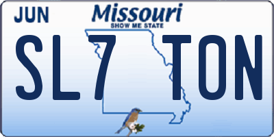 MO license plate SL7T0N