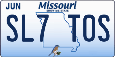MO license plate SL7T0S