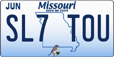 MO license plate SL7T0U