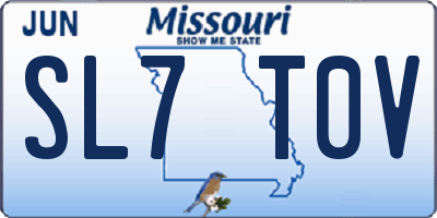 MO license plate SL7T0V