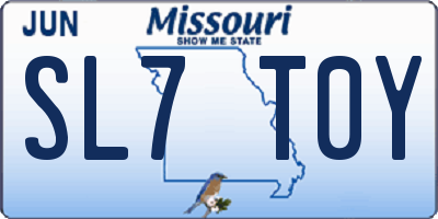 MO license plate SL7T0Y