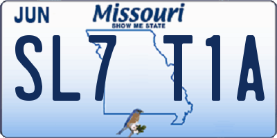 MO license plate SL7T1A