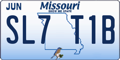 MO license plate SL7T1B