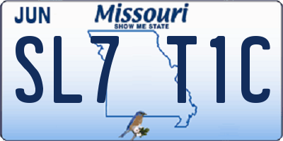 MO license plate SL7T1C