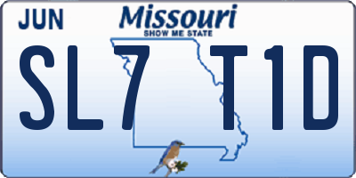 MO license plate SL7T1D