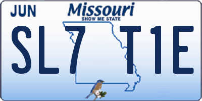 MO license plate SL7T1E